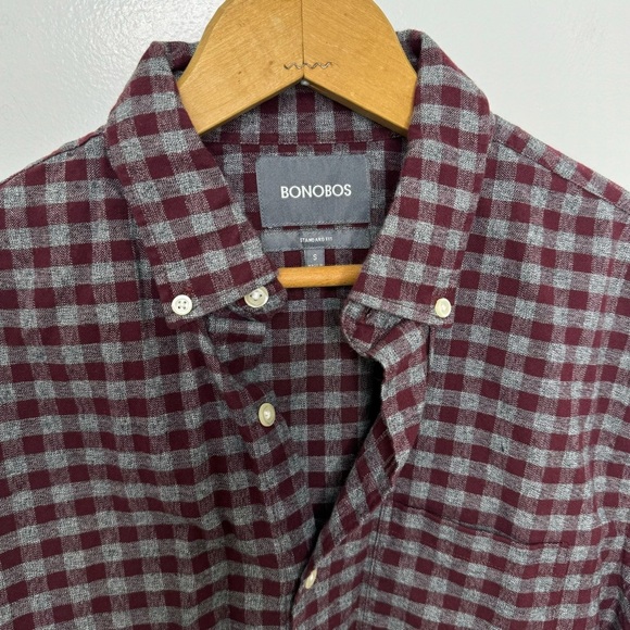 BONOBOS Plaid Long Sleeve Button Down Shirt Size S - Picture 2 of 3